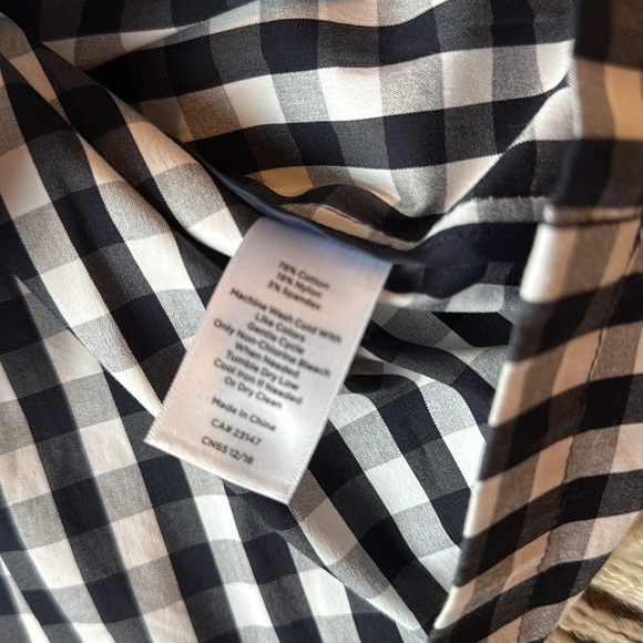 Perfect condition. Talbots black and white gingham print. - Picture 5 of 5
